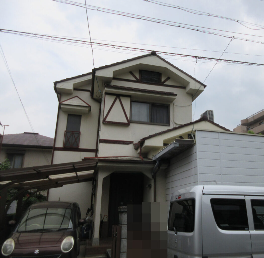 奈良県大和高田市N様邸　外壁塗装・屋根塗装工事 施工前の写真