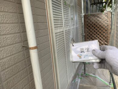 奈良香芝市T様邸　外壁塗装・屋根塗装工事 養生
