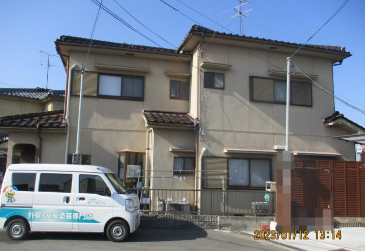 奈良県香芝市N様邸　外壁塗装・防水工事 施工前の写真