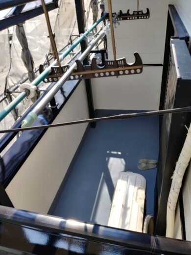 奈良生駒郡斑鳩町I様邸　外壁塗装・屋根塗装・防水工事 ベランダウレタン密着工法