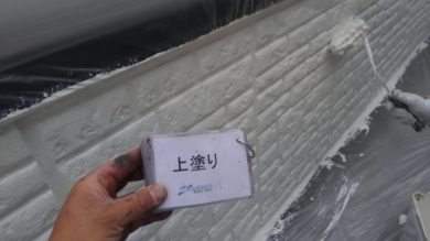 奈良香芝市K様　外壁塗装・屋根塗装 2F外壁塗装上塗り