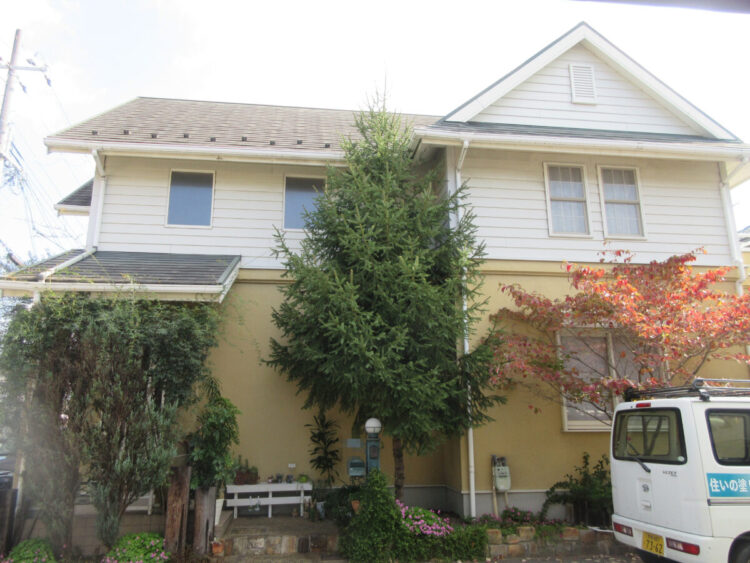 奈良香芝市K様邸　外壁塗装・屋根塗装・防水工事 施工前の写真
