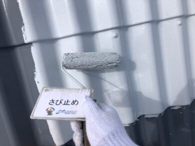 奈良北葛城郡広陵町H様　外壁塗装・屋根塗装工事 屋根錆止め