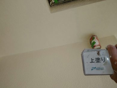 大阪府南河内郡太子町T様邸　外壁塗装工事 上塗り