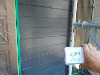 奈良県葛城市O様邸　外壁塗装工事 外壁塗装　上塗り