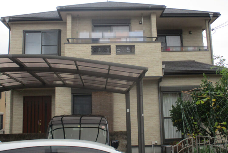 奈良北葛城郡広陵町M様邸　外壁塗装・屋根塗装・防水工事 施工前の写真