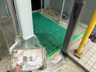 奈良県大和高田市S様邸　外壁塗装・屋根塗装工事 養生