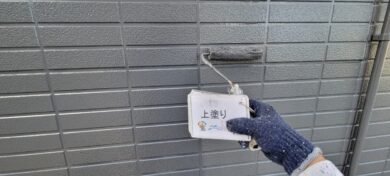 奈良県奈良市S様邸　外壁塗装・屋根塗装工事 外壁上塗り