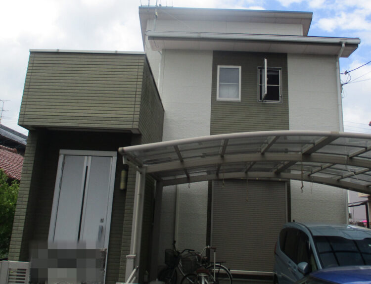 奈良県葛城市K様邸　外壁塗装・屋根塗装・防水工事 施工前の写真