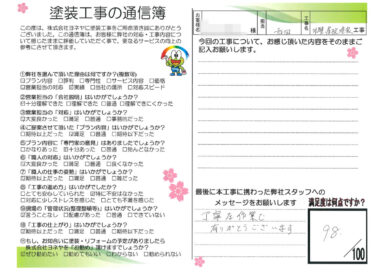 奈良御所市I様邸 外壁塗装・屋根塗装工事のお客様の声