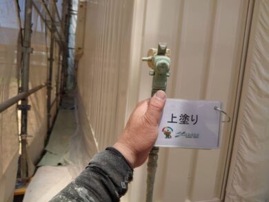 奈良大和高田市F様邸　外壁塗装・屋根塗装工事 外壁上塗り
