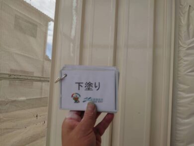 奈良大和高田市F様邸　外壁塗装・屋根塗装工事 外壁下塗り