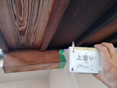 奈良北葛城郡王寺町M様邸　外壁塗装工事 外壁上塗り