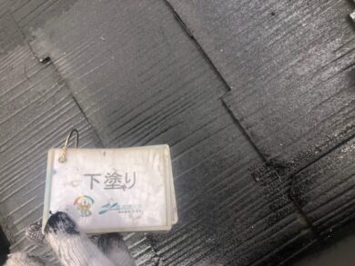 奈良御所市N様邸　外壁塗装・屋根塗装・防水工事 屋根下塗り