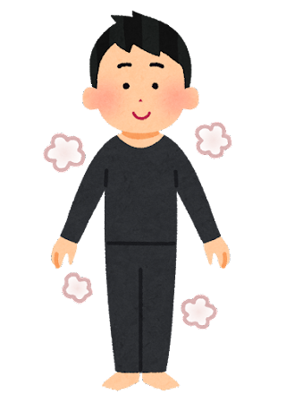 奈良の香芝の株式会社ヨネヤの外壁塗装と屋根塗装の黒い服を着た人