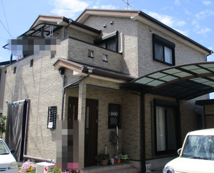 奈良香芝市H様邸　外壁塗装・屋根塗装・防水工事 施工前の写真