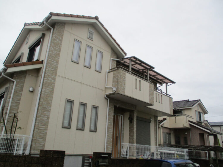 奈良県奈良市I様邸　外壁塗装・屋根塗装・防水工事 施工前の写真