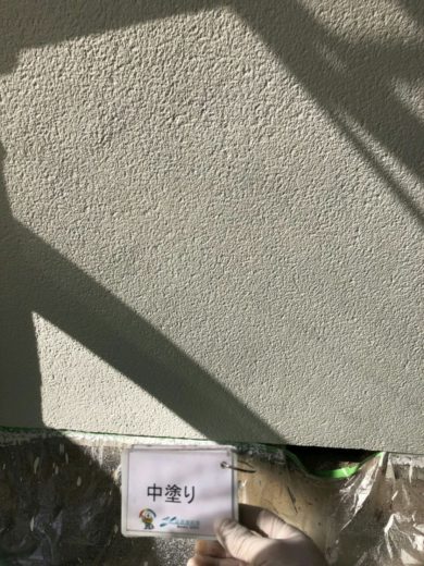 奈良北葛城郡河合町Y様　外壁塗装・その他の工事 外壁塗装中塗り