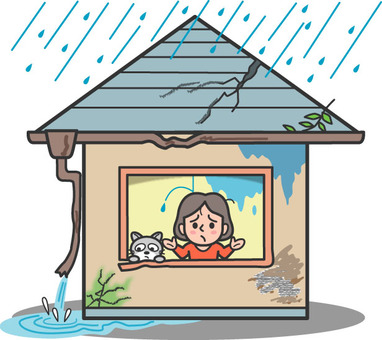 奈良の香芝市の株式会社ヨネヤの外壁塗装と屋根塗装の雨漏りした家