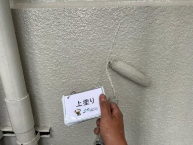 奈良県桜井市株式会社I様　外壁塗装・屋根カバー工事 外壁上塗り