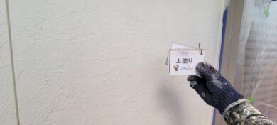 奈良県奈良市I様邸　外壁塗装・屋根塗装・防水工事 外壁上塗り