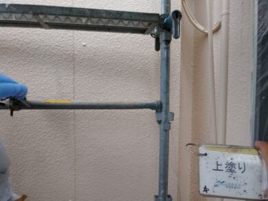 奈良生駒郡安堵町Y様邸　外壁塗装・屋根塗装工事 外壁上塗り