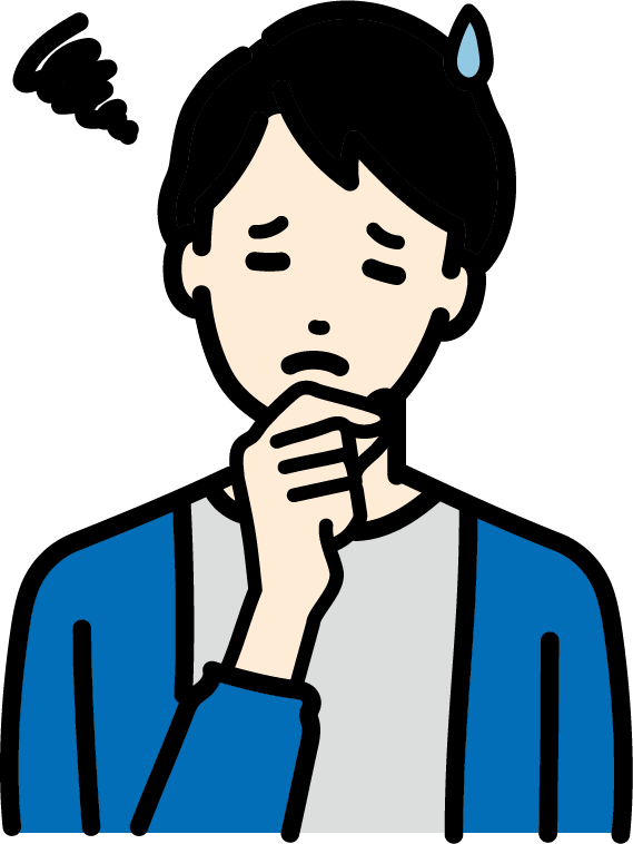 奈良の香芝市の株式会社ヨネヤの外壁塗装と屋根塗装の悩む男性